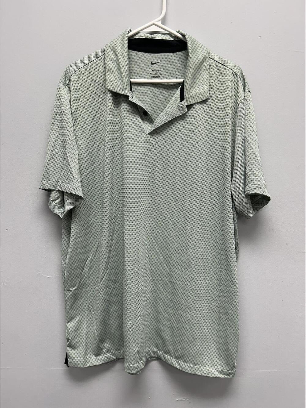 Nike Men's Short Sleeve Golf Polo Shirt Light Green/Gray